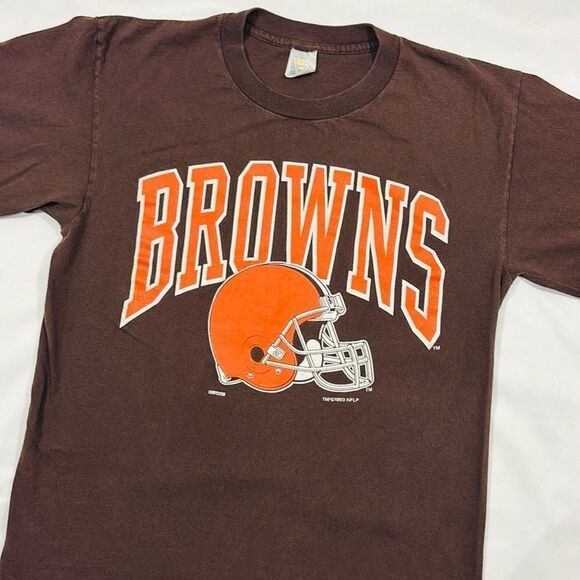 Vintage 1993 Cleveland Browns Single Stitch Short Sleeve Tee - Picture 1 of 7